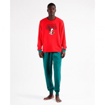 PEANUTS Pijama Manga Larga Winter Peanuts para Hombre