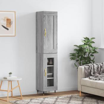 Armario alto Sonoma gris 34,5x34x180 cm madera multicapa