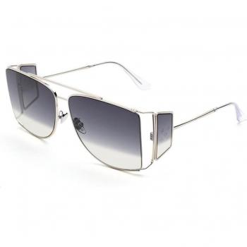 Retrosuperfuture FH0 Autore 2Tone Black Unisex Square Silver Sunglasses