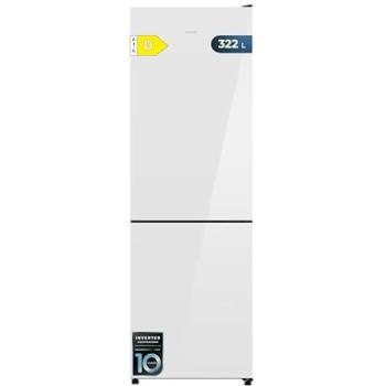 Cecotec Frigorífico Combi 322L Bolero CoolMarket 322i Blanco Cristal D - Multi Airflow, Total No Frost, HumidityFlex, LED Interior, Puerta Reversible, Alarma de Puerta, Control