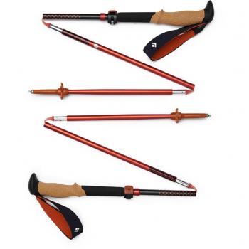 Black Diamond Pursuit FLZ Folding Trekking Poles - Red/Black, M/L Size