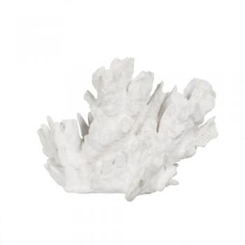 Figura Decorativa Coral Blanca 29 x 20 x 21 cm