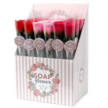 Aromatic Soap Petal Rose Gift Set - Relaxing Bath Flowers (24 Assorted Small Roses)