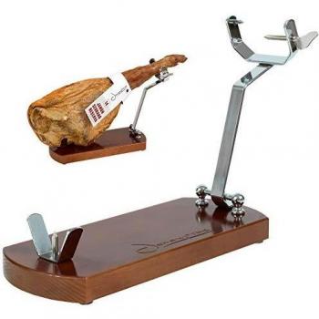 Soporte Jamonero Plegable Lacado Nogal con Gomas Antideslizantes - Jamonprive