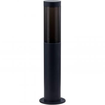 Lámpara de sobremuro Lindby Statius, negra, hierro, 45 cm, moderna, para exterior, 1 llama E27, ideal para iluminación de senderos y balizas