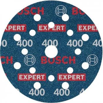 Disco de lija Bosch Expert O780, 125 mm, Grano 400, 50 unidades (para madera dura y pintura sobre madera)