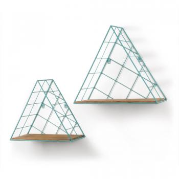 Kavehome Set de 2 estanterías Tracks, turquesa