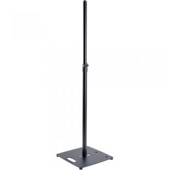 K&M 26729 Adjustable Black Speaker Stand with Wall Mount Option