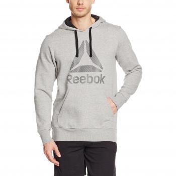 Reebok Wor Bl Ctn Ply Hood - Sudadera para hombre, color gris, talla M