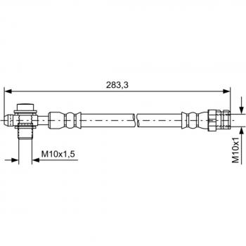 Tubo de freno BOSCH 1 987 481 736 - Latiguillo de freno, alta resistencia, fabricado en materiales de calidad, compatible con múltiples modelos de vehículos, diseñado para un rendimiento óptimo en el sistema de