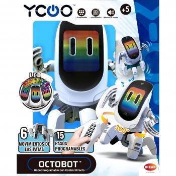 Octobot, Robot Programable con Movimiento y Sonido Interactivo para Niños y Niñas mayores de 5 años
