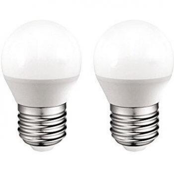 A2BC LED Lighting Bombilla LED esférica 6W. E27. 470 LM, 6 W, Blanco Cálido 3000k, 2 Unidad