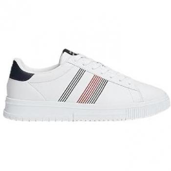 Tommy Hilfiger Men's White Leather Sneakers Supercup LTH Seasonal Size 12 US