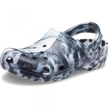Crocs Classic Marbled Clog - White, Unisex Slip-On Shoes