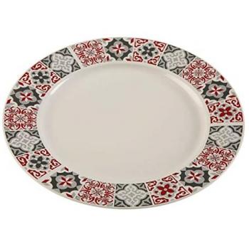 Plato Llano Versa Granate Porcelana