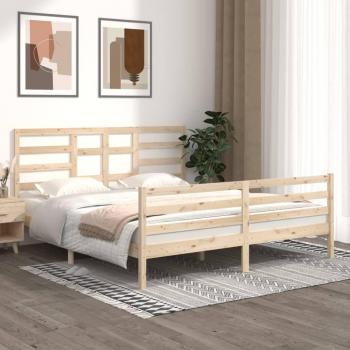Estructura de cama de madera maciza 180x200 cm Super King vidaXL