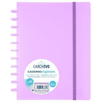 Cuaderno Ingeniox A4 100 hojas Pauta 7mm Color Malva