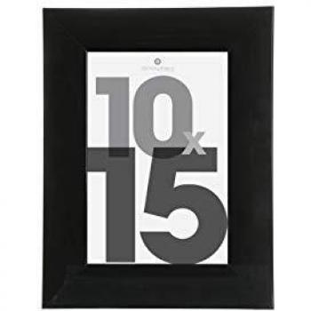 Marco de fotos negro de madera y cristal para fotos 10x15 cm - Atmosphera