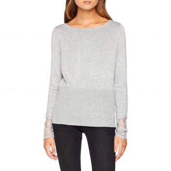 Vero Moda Vmado Glory LS Boatneck Blouse, suéter para Mujer, Gris