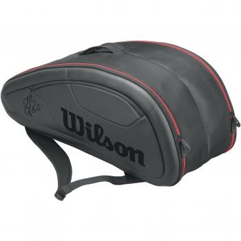 Wilson Federer DNA 12 Pack Bolsa para raquetas de tenis, Unisex adulto, Negro