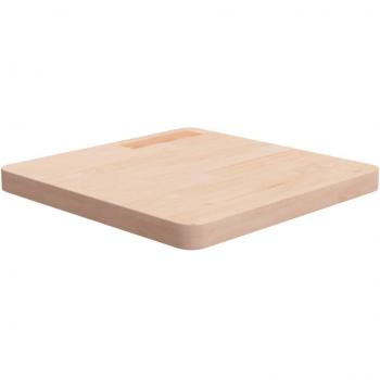 Tablero de mesa cuadrada madera roble sin tratar 50x50x4 cm