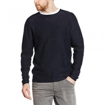 JACK & JONES jjcoJONATHAN KNIT CREW NECK-suéter Hombre    Negro