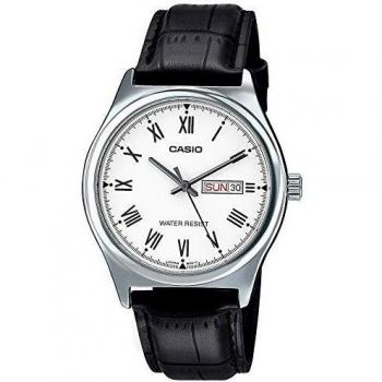 Casio Mens Analogue Watch with Leather Strap MTP-V006L-7B