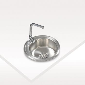 Fregadero CATA RS-1 Inoxidable 1 Cubeta Redondo Sobre o Bajo Encimera 45cm