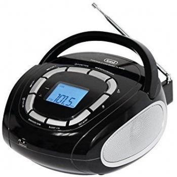 Trevi KB 508 USB -  Radio portátil, FM, MP3, con reloj y alarma, color negro
