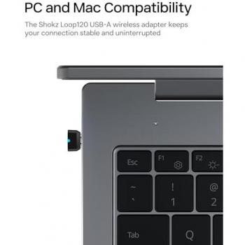 Shokz CL120C USB-C Bluetooth Audio Adapter for Headsets, Wireless Dongle with Seamless Connectivity