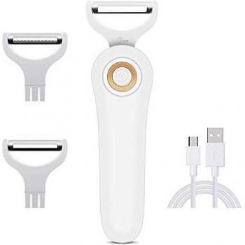 POWERGIANT Pelador de Patatas Electrico, 3 en 1 Pelador Verduras USB Recargable con 3 Cuchillas Afiladas por Tomates Fruta Manzana Zanahorias en La Cocina