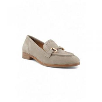 Cafè Noir Mocasín de Mujer en Piel de Ante Taupe con Horsebit EM6002 Talla 37
