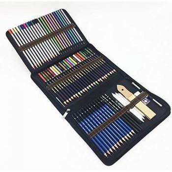 72 Piezas Set Lápices de colores profesional Con Lapices De Dibujo,Lapices Acuarelables,colores lapices acuarelables,carbón,Lápices Pastel,Herramientas de dibujo y Caja de lápiz