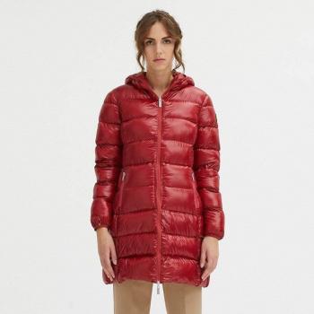 Centogrammi Crimson Hooded Down Jacket - Red, Women's Winter Jacket, Size S