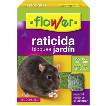 Raticida en Bloques Flower Boomrat 20512 para Jardín, 200 gramos
