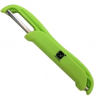 Happy Friends - Pelador de Cocina Doble - ABS y Acero Inoxidable - Verde