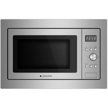 Microondas Integrable Aspes AMWI2701DGX 20L Inox 700W Grill 1000W 8 Programas Auto Cooking