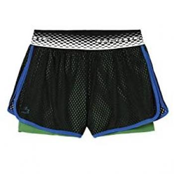 Pantalón corto deportivo Lacoste Tennis negro/azul/verde mujer - 34