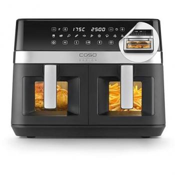 Caso AirFry DuoChef 14L Black Dual Compartment Oil-Free Air Fryer