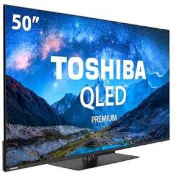 Televisor QLED Toshiba 50 4K Ultra HD Smart TV con Dolby Vision, Dolby Atmos, Bluetooth y Diseño Sin Marco