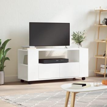 Mueble para TV de madera de ingeniería blanco 102x34,5x43 cm