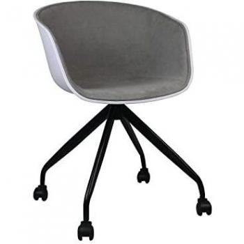 Silla de Escritorio con Ruedas Simply Gris 78,6x54x49cm Thinia Home