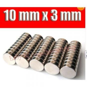 50 imanes de neodimio con forma de disco - N42 - 10 x 3 mm, Disc, 50pcs-1
