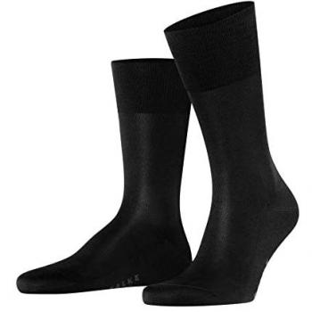 Falke Tiago Men's Classic Cotton Socks - Black, Long, Size 45/46
