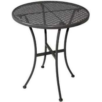 Mesa Bistro Redonda de Acero Gris con Diseño 600mm Bolero