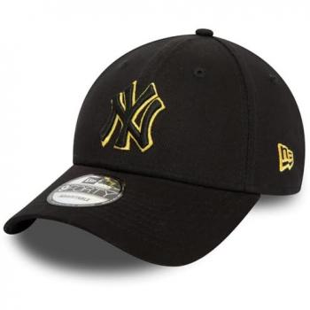 Gorra New Era 9FORTY NY Yankees Outline Negra y Amarilla para Hombre