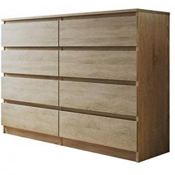 Cómoda Comfivo 162, Roble Sonoma, 8 Cajones, 100x138x40cm