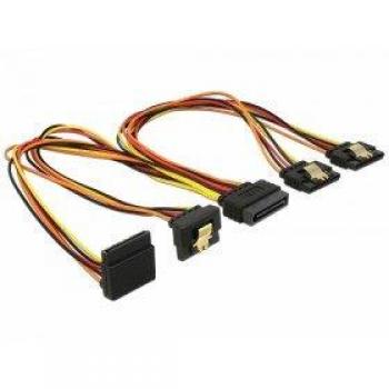 Adaptador de Corriente SATA Delock 4x SATA Angulado - Cable Interno para PC (30 cm)