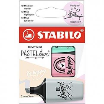 Marcador STABILO BOSS Mini Pastellove Edition 2.0 - Estuche con 3 colores