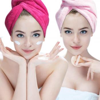 2 Pack Ultra absorbente toalla de microfibra cabello secado – hairizone secado rápido toalla para secar el pelo turbante elástico con para todos los estilos de pelo